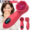 Rose Clit Sucking Vibrator Thrusting G-spot Dildo Massager Sex Toys for WomenOpe