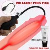 Male Silicone Inflatable Penis Plug Urethral Sounding Stretcher Tube Sex Toys